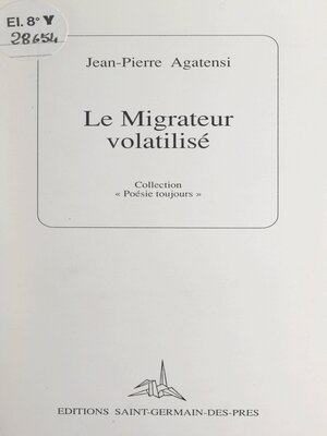 cover image of Le migrateur volatilisé